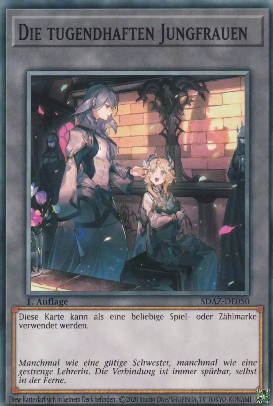 Die tugendhaften Jungfrauen SDAZ-DE050 ist in Common Yu-Gi-Oh Karte aus Structure Deck Albaz Strike 1.Auflage