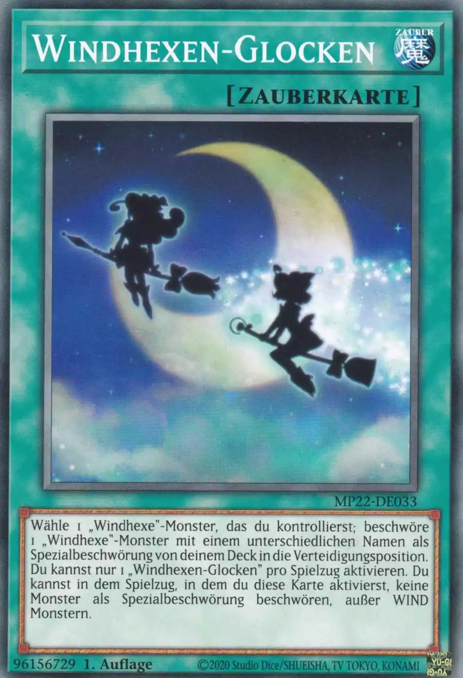 Windhexen-Glocken MP22-DE033 ist in Common Yu-Gi-Oh Karte aus Tin of the Pharaoh’s Gods 1.Auflage