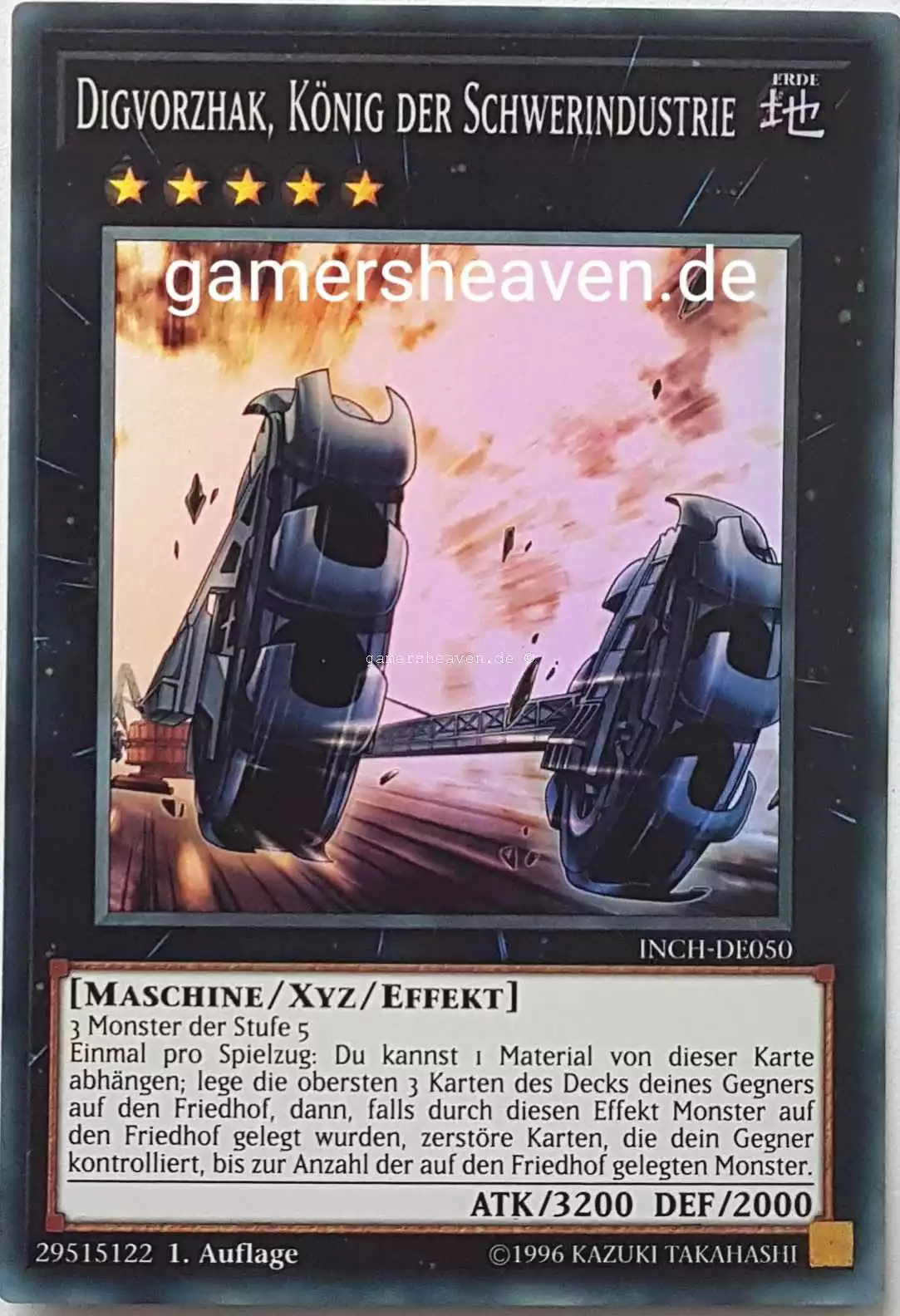 Digvorzhak, König der Schwerindustrie INCH-DE050 ist in Super Rare Yu-Gi-Oh Karte aus The Infinity Chasers 1.Auflage