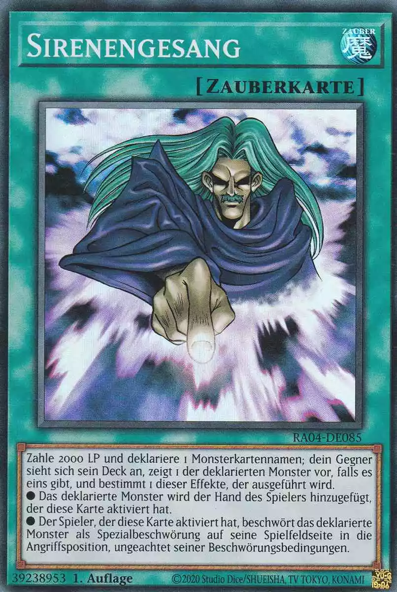 Sirenengesang RA04-DE085 ist in Super Rare Yu-Gi-Oh Karte aus Quarter Century Stampede 1.Auflage