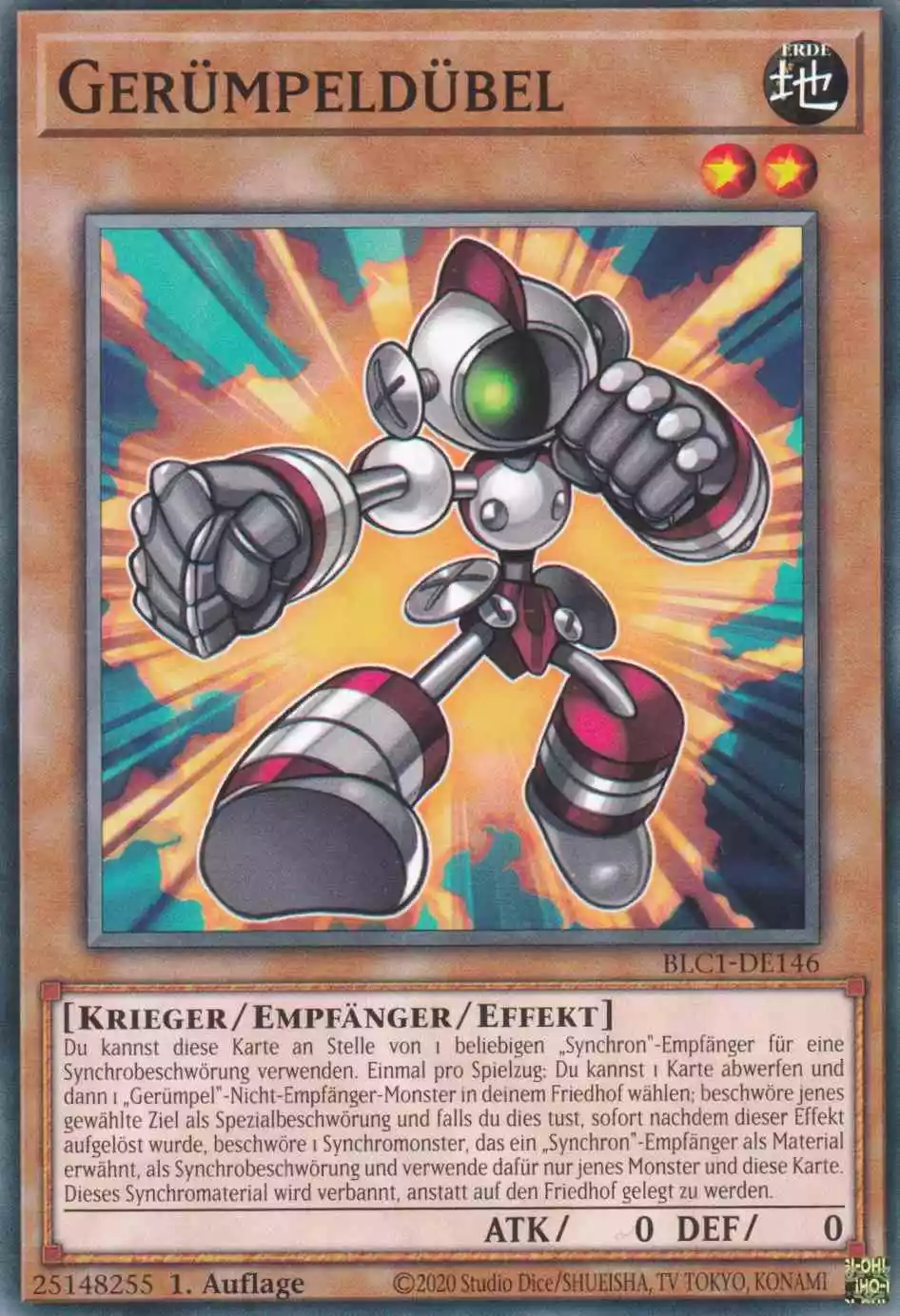 Gerümpeldübel BLC1-DE146 ist in Common Yu-Gi-Oh Karte aus Battles of Legend Chapter 1 1.Auflage