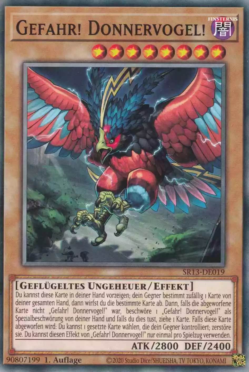 Gefahr! Donnervogel! SR13-DE019 ist in Common Yu-Gi-Oh Karte aus Dark World 1.Auflage