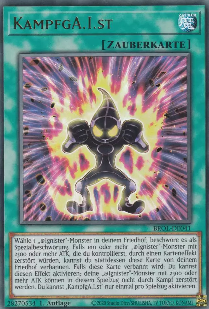 KampfgA.I.st BROL-DE041 ist in Ultra Rare Yu-Gi-Oh Karte aus Brothers of Legend 1.Auflage