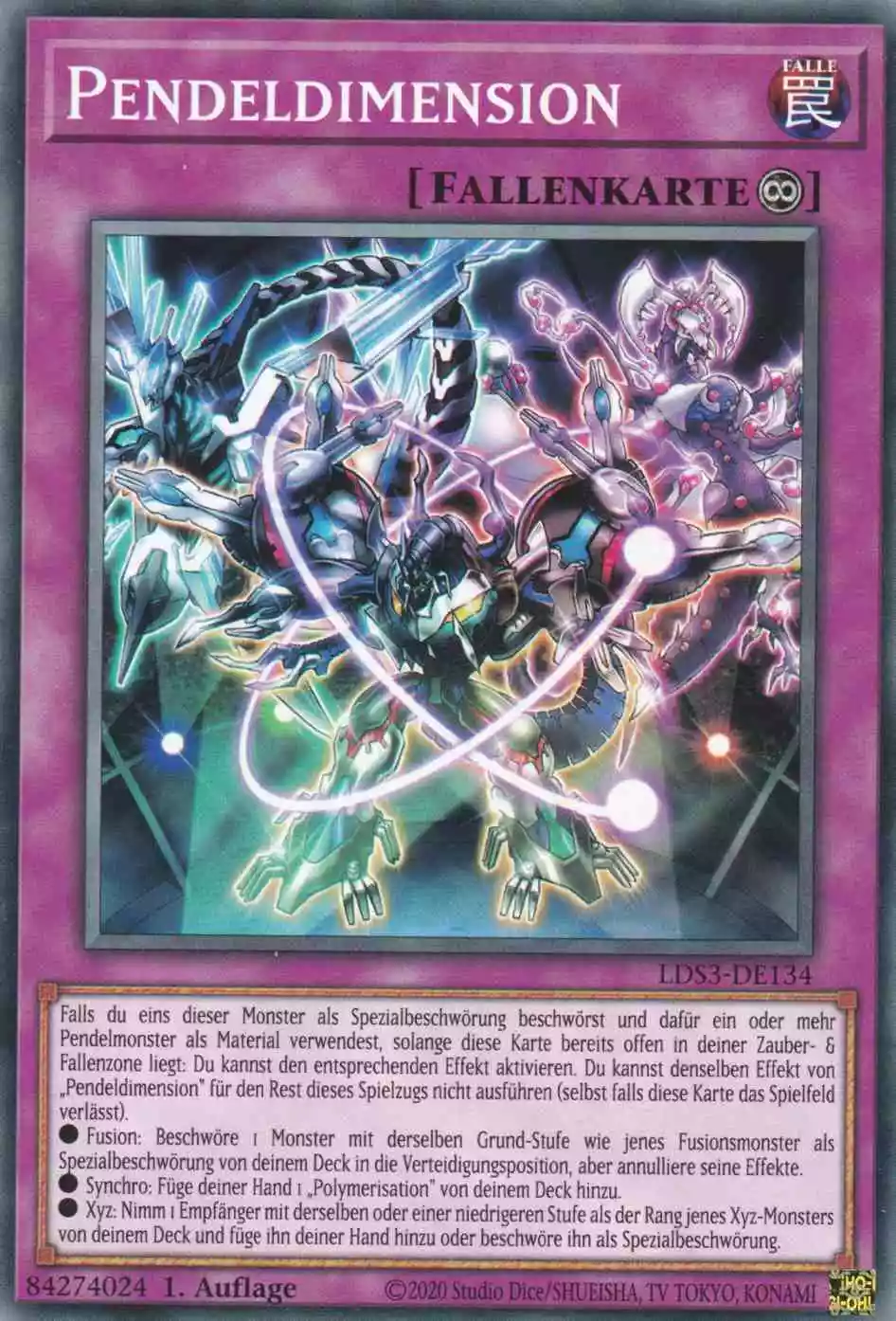 Pendeldimension LDS3-DE134 ist in Common Yu-Gi-Oh Karte aus Legendary Duelists Season 3 1.Auflage