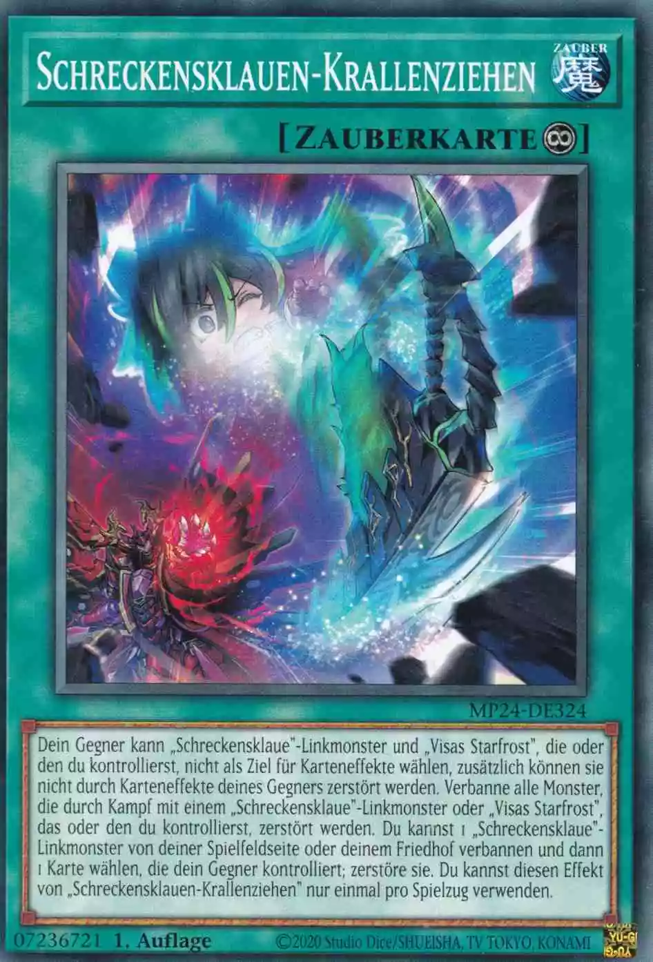 Schreckensklauen-Krallenziehen MP24-DE324 ist in Common Yu-Gi-Oh Karte aus 25th Anniversary Tin Dueling Mirrors 1.Auflage