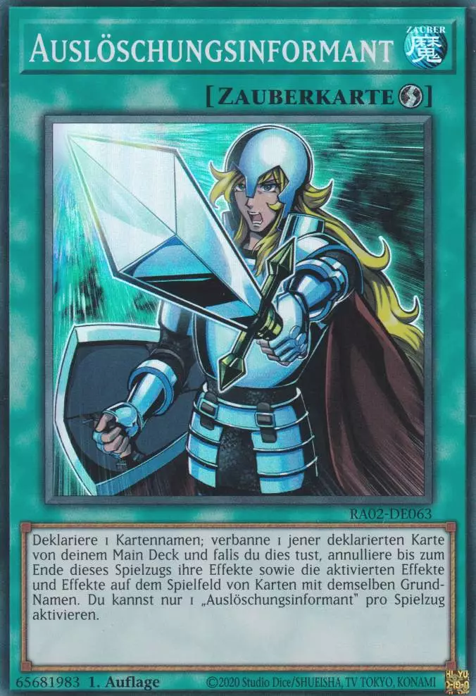 Auslöschungsinformant RA02-DE063 ist in Super Rare Yu-Gi-Oh Karte aus 25th Anniversary Rarity Collection 2 1.Auflage