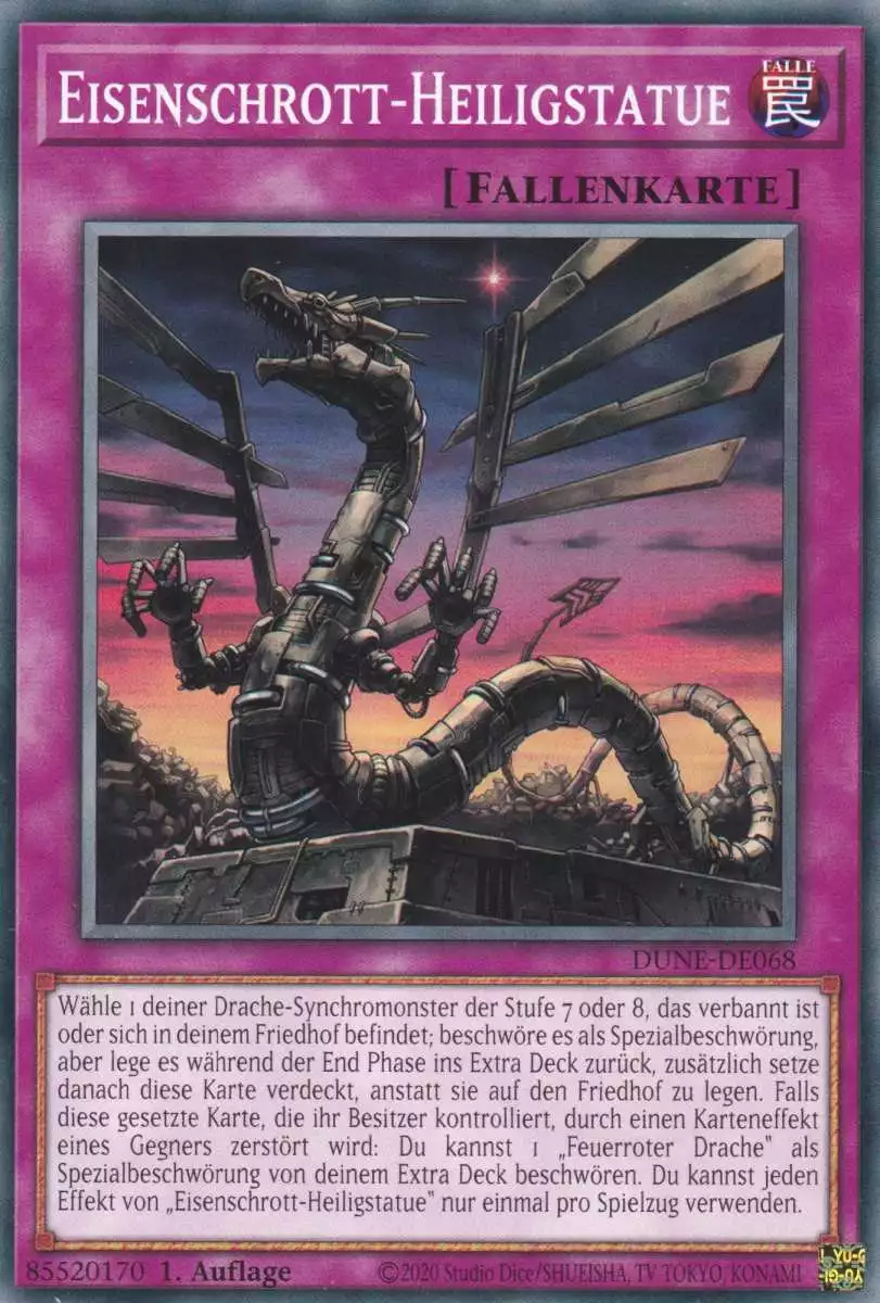 Eisenschrott-Heiligstatue DUNE-DE068 ist in Common Yu-Gi-Oh Karte aus Duelist Nexus 1.Auflage