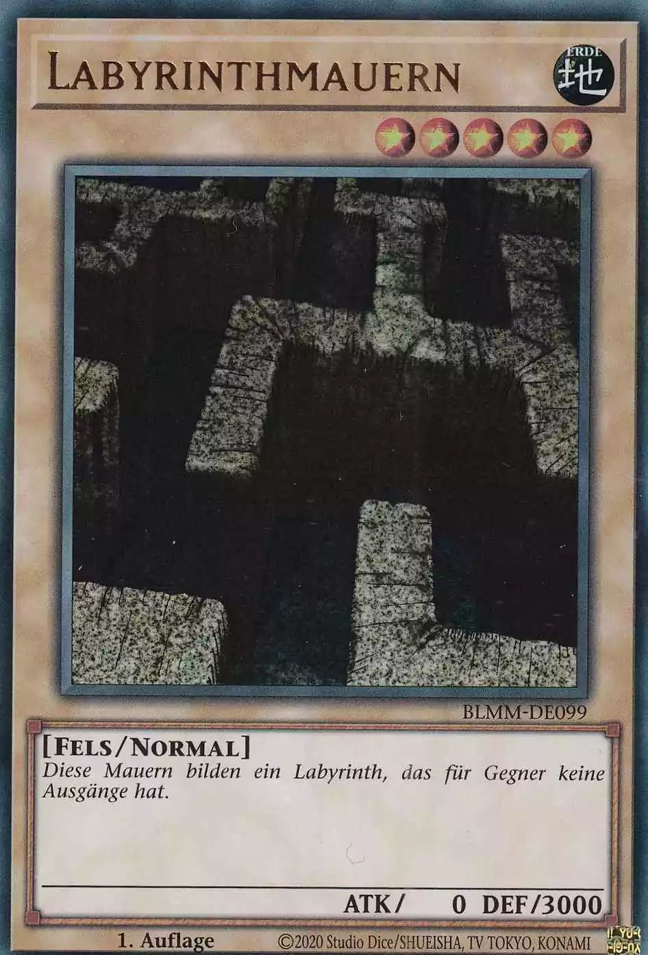 Labyrinthmauern Ultra Rare BLMM-DE099 Yugioh Karte Labyrinthmauern BLMM-DE099 ist in Ultra Rare Yu-Gi-Oh Karte aus Battles of Legend Monster Mayhem 1.Auflage