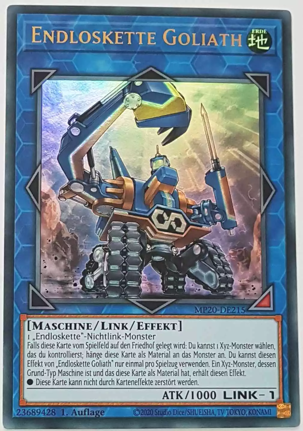mp20-de215-endloskette-goliath-ultra-rare Endloskette Goliath MP20-DE215 ist in Ultra Rare Yu-Gi-Oh Karte aus 2020 Tin of Lost Memories 1.Auflage