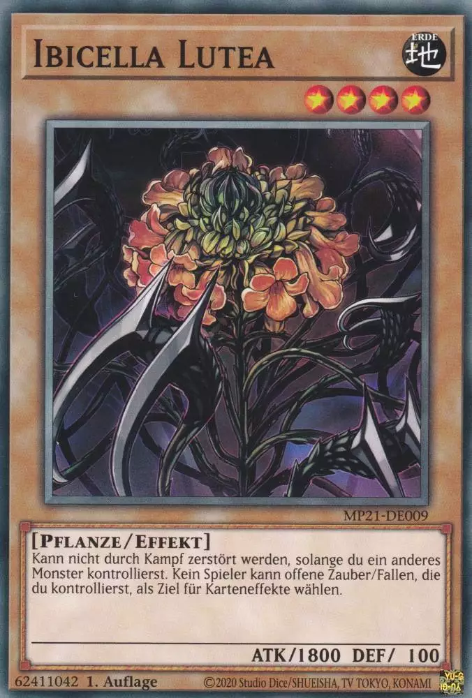 Ibicella Lutea MP21-DE009 ist in Common Yu-Gi-Oh Karte aus Tin of Ancient Battles 1.Auflage