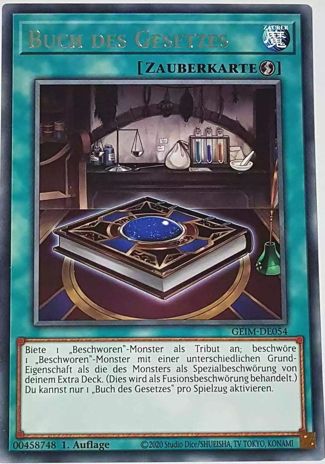 Buch des Gesetzes GEIM-DE054 ist in Rare Yu-Gi-Oh Karte aus Genesis Impact 1. Auflage