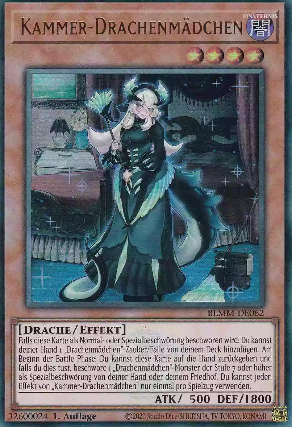 Kammer-Drachenmädchen Ultra Rare BLMM-DE062 Yugioh Karte Kammer-Drachenmädchen BLMM-DE062 ist in Ultra Rare Yu-Gi-Oh Karte aus Battles of Legend Monster Mayhem 1.Auflage