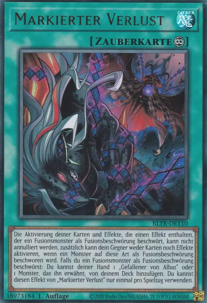 Markierter Verlust BLTR-DE110 ist in Ultra Rare Yu-Gi-Oh Karte aus Battles of Legend Terminal Revenge 1.Auflage