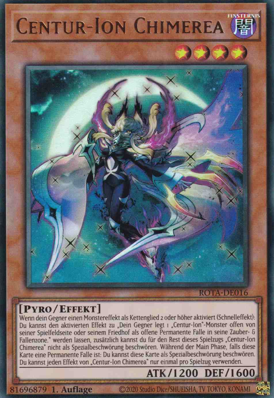 Centur-Ion Chimerea ROTA-DE016 ist in Ultra Rare Yu-Gi-Oh Karte aus Rage of the Abyss 1.Auflage