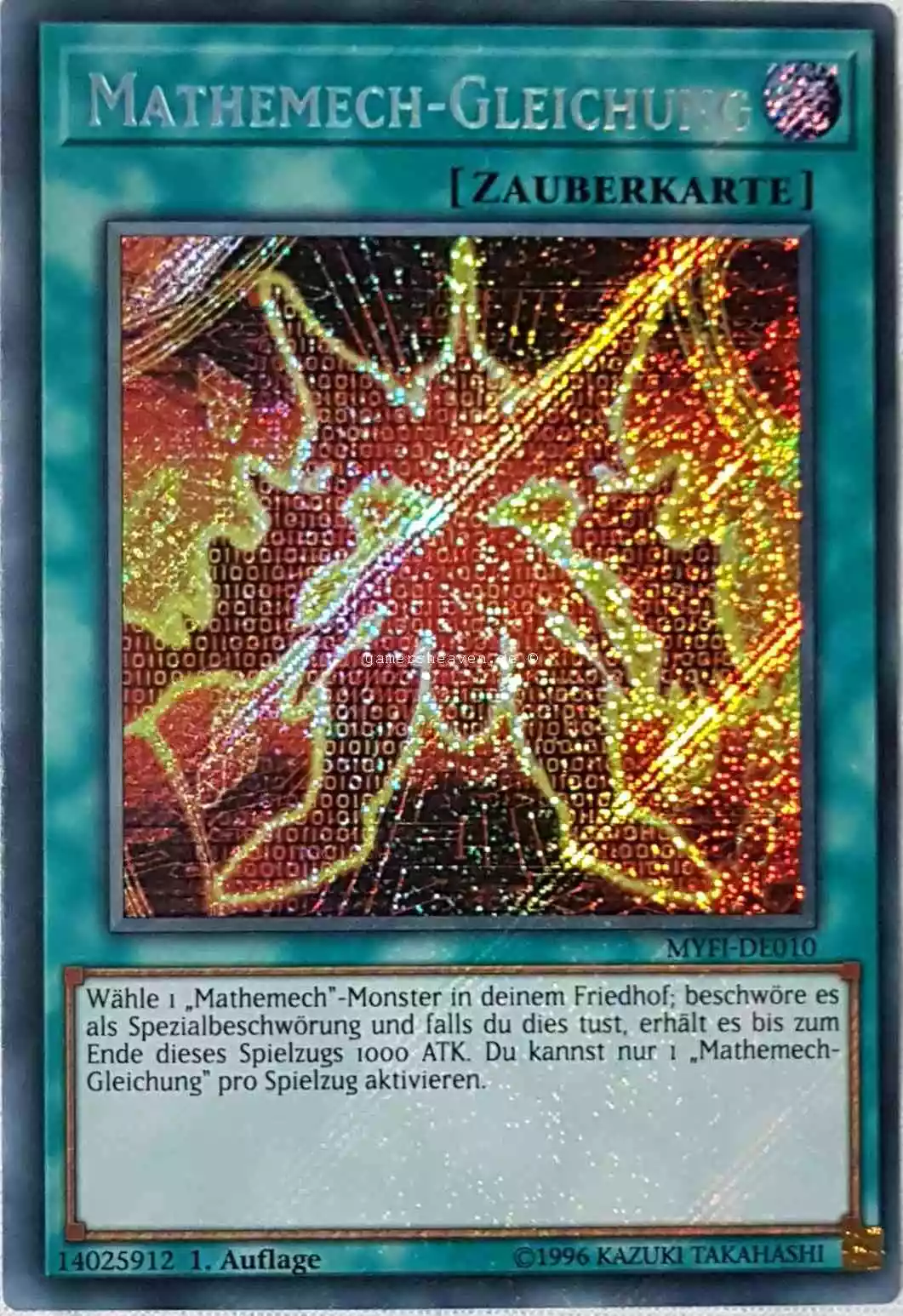 Mathemech-Gleichung MYFI-DE010 ist in Secret Rare aus Mystic Fighters 1.Auflage