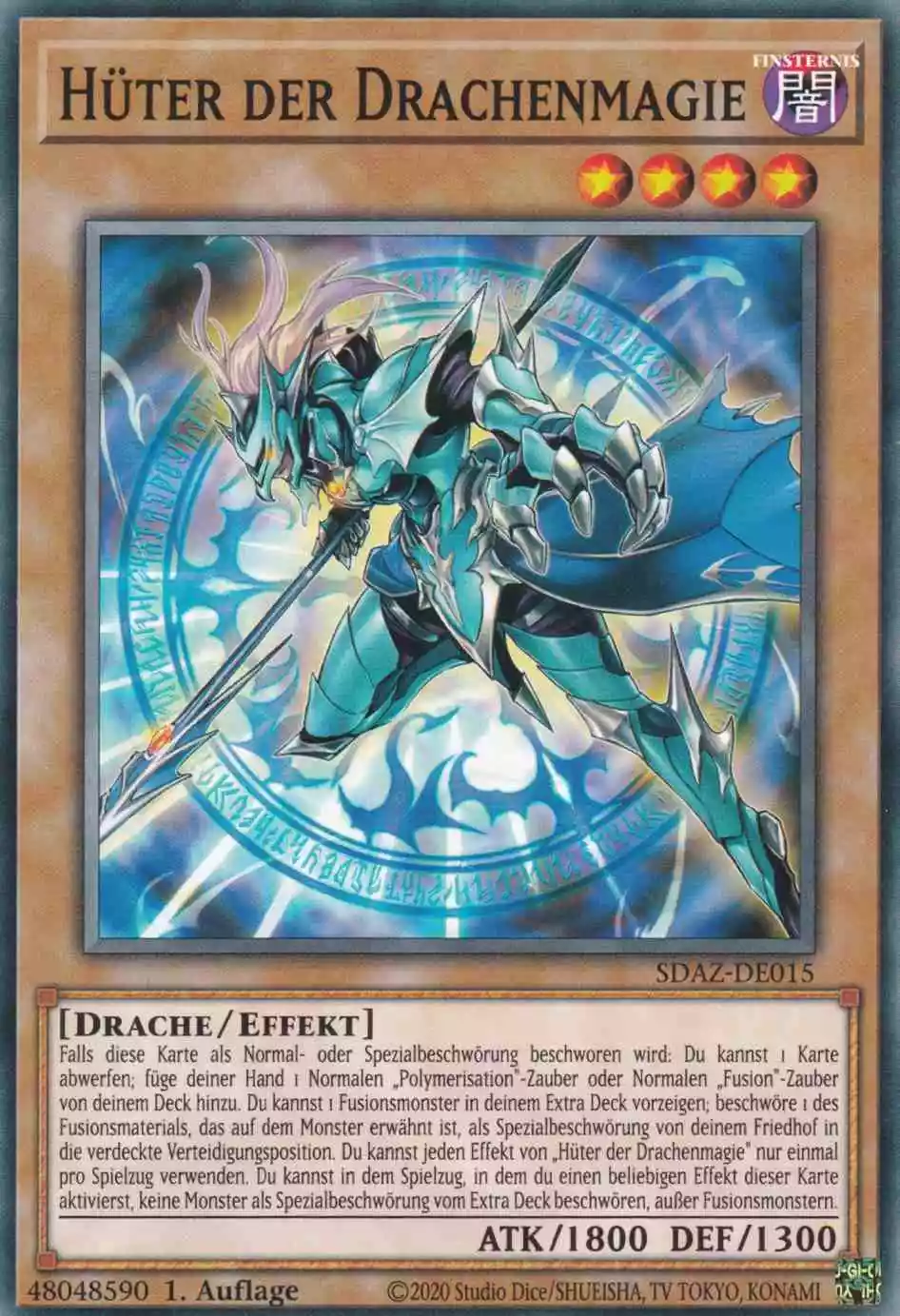 Hüter der Drachenmagie SDAZ-DE015 ist in Common Yu-Gi-Oh Karte aus Structure Deck Albaz Strike 1.Auflage