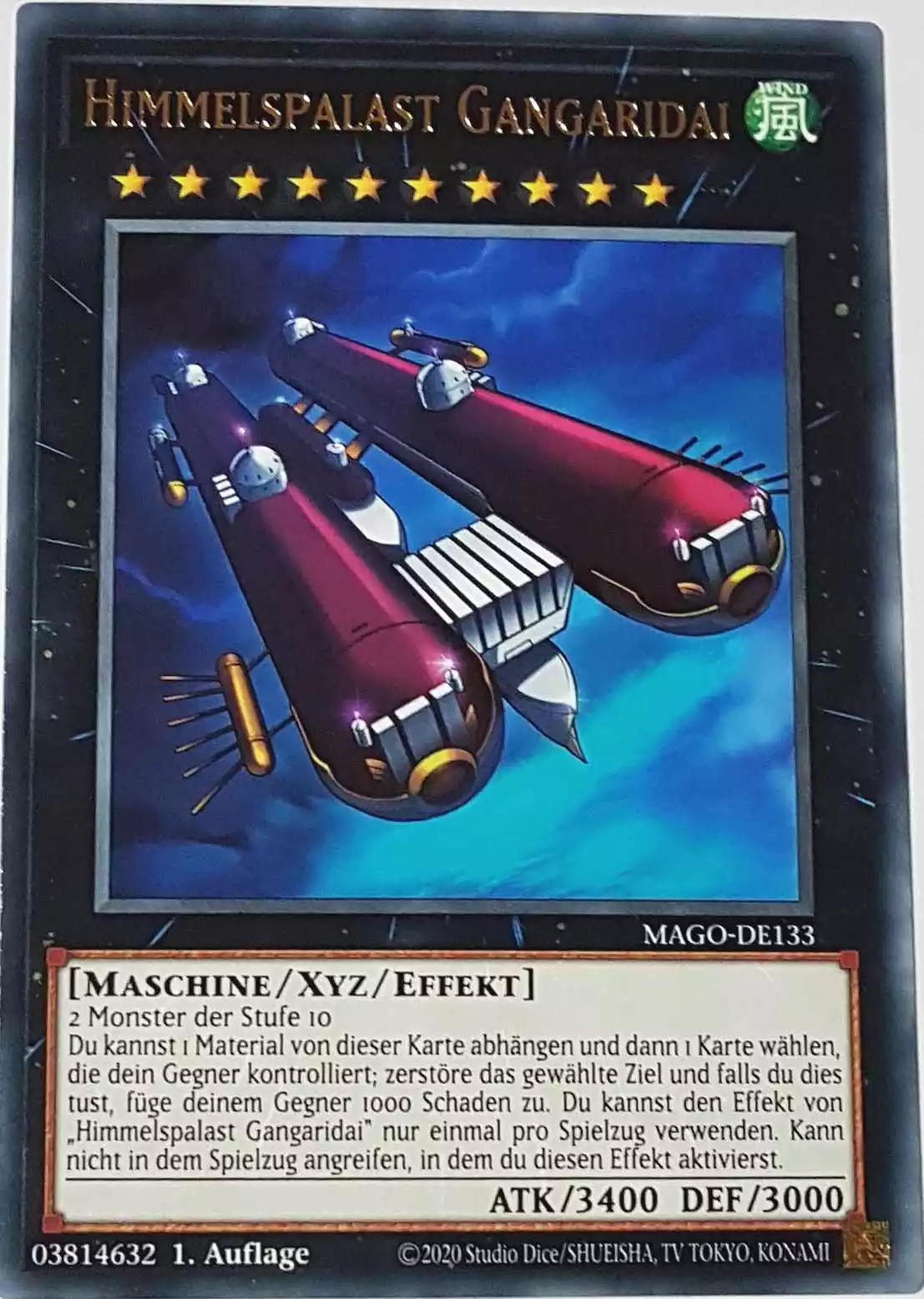 Himmelspalast Gangaridai MAGO-DE133 ist in Gold Rare Yu-Gi-Oh Karte aus Maximum Gold 1. Auflage