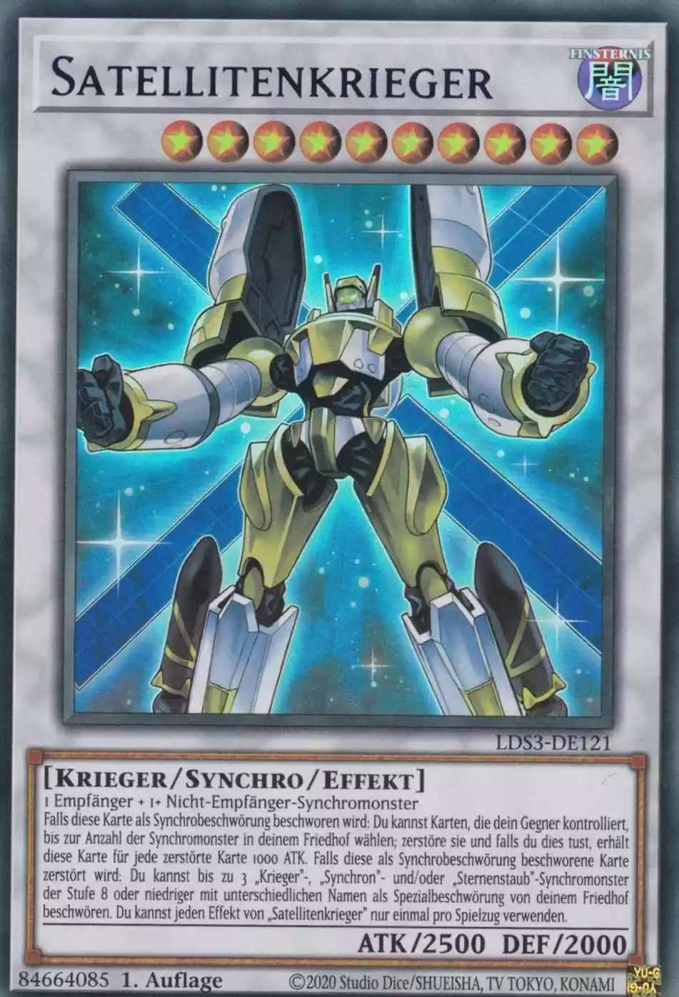 lds3-de121-b-satellitenkrieger-blau-colorful-ultra-rare-legendary-duelists-season-3 Satellitenkrieger (blau) LDS3-DE121 ist in Colorful Ultra Rare Yu-Gi-Oh Karte aus Legendary Duelists Season 3 1.Auflage
