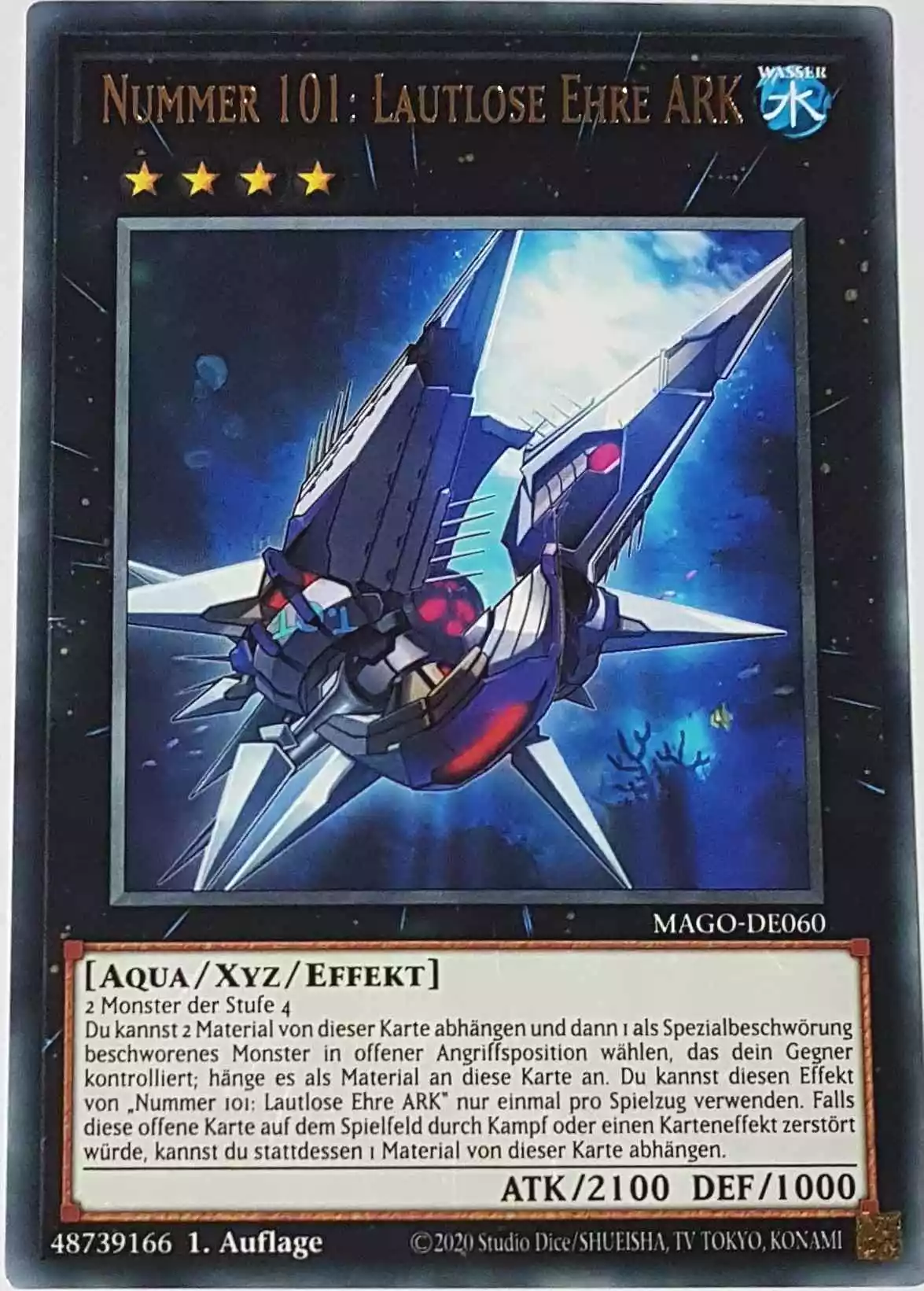 Nummer 101: Lautlose Ehre ARK MAGO-DE060 ist in Gold Rare Yu-Gi-Oh Karte aus Maximum Gold 1. Auflage