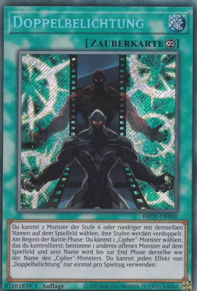 Doppelbelichtung BROL-DE040 ist in Secret Rare Yu-Gi-Oh Karte aus Brothers of Legend 1.Auflage