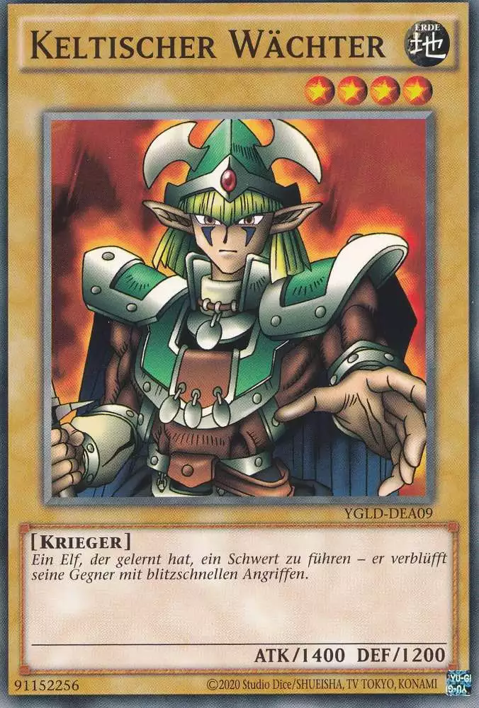 Keltischer Wächter YGLD-DEA09 ist in Common Yu-Gi-Oh Karte aus Yugis Legendary Decks - King of Games unlimitiert