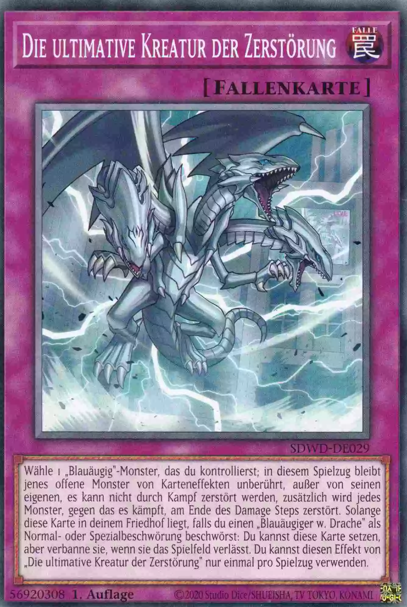 Die ultimative Kreatur der Zerstörung SDWD-DE029 ist in Common Yu-Gi-Oh Karte aus Blue-Eyes White Destiny 1.Auflage