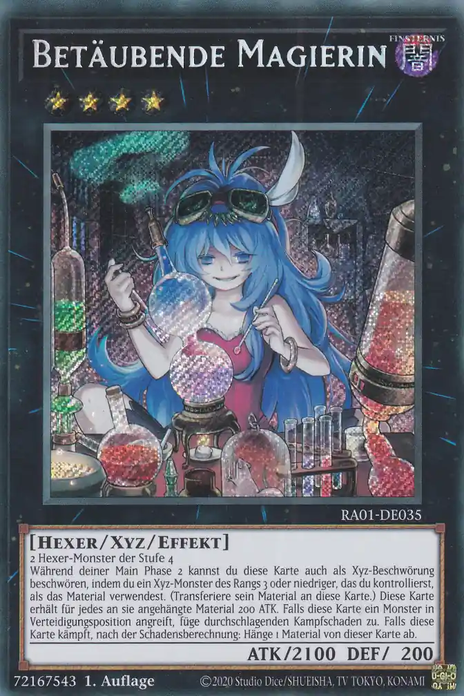 ra01-de035-scr-betaeubende-magierin-secret-rare-25th-anniversary-rarity-collection Betäubende Magierin RA01-DE035 ist in Secret Rare Yu-Gi-Oh Karte aus 25th Anniversary Rarity Collection 1.Auflage