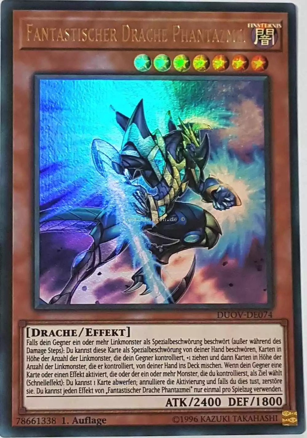 Fantastischer Drache Phantazmei DUOV-DE074 ist in Ultra Rare Yu-Gi-Oh Karte aus Duel Overload 1.Auflage