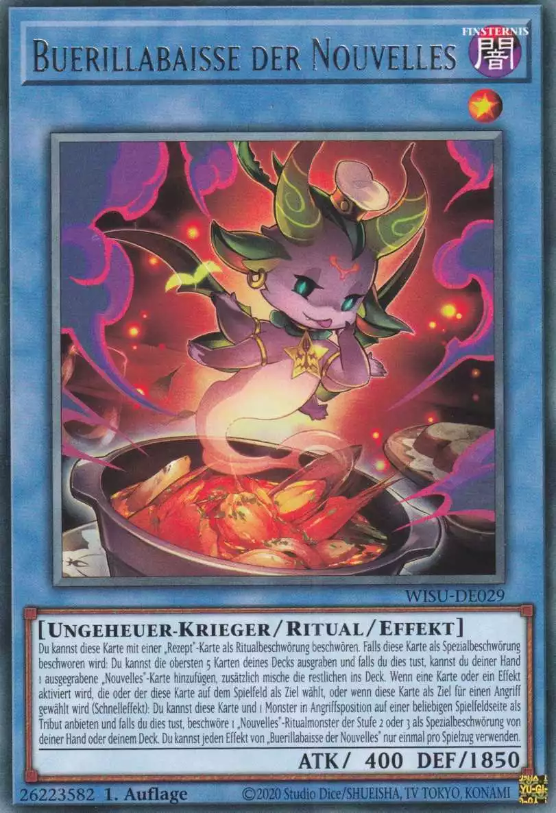 Buerillabaisse der Nouvelles WISU-DE029 ist in Rare Yu-Gi-Oh Karte aus Wild Survivors 1.Auflage