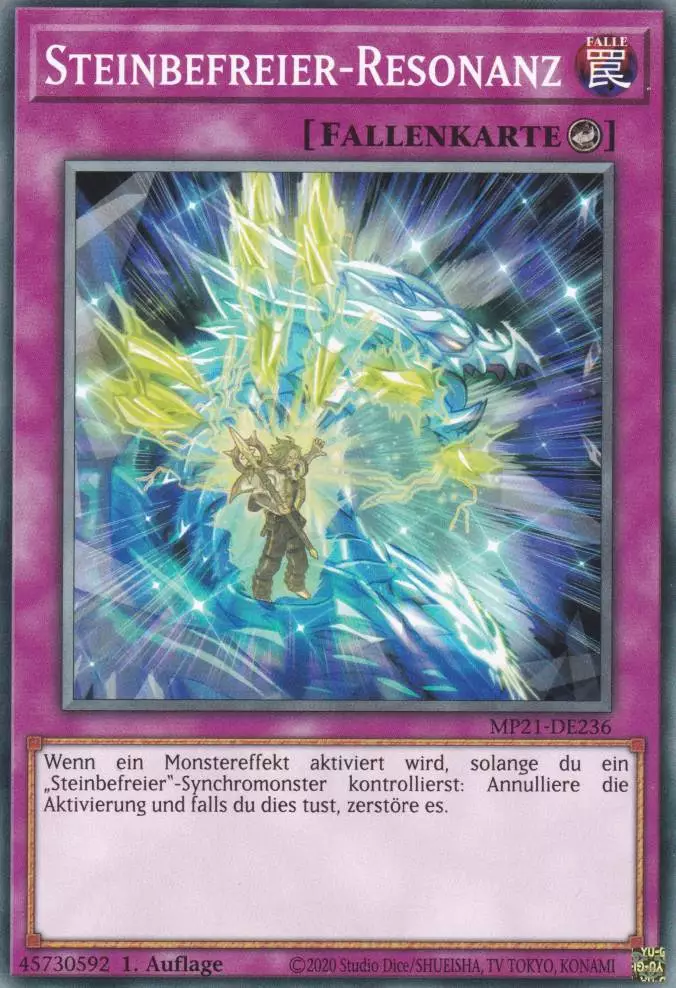 Steinbefreier-Resonanz MP21-DE236 ist in Common Yu-Gi-Oh Karte aus Tin of Ancient Battles 1.Auflage