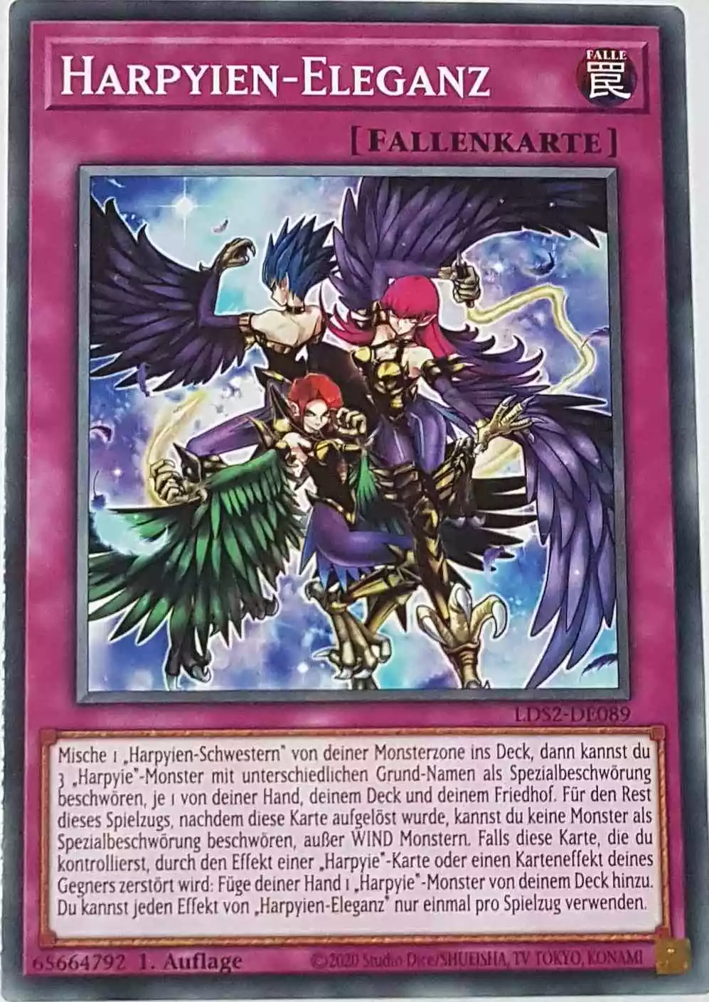 Harpyien-Eleganz LDS2-DE089 ist in Common Yu-Gi-Oh Karte aus Legendary Duelists: Season 2 1.Auflage