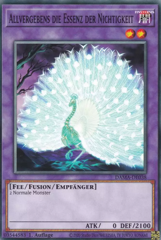 Allvergebens die Essenz der Nichtigkeit DAMA-DE038 ist in Common Yu-Gi-Oh Karte aus Dawn of Majesty 1.Auflage