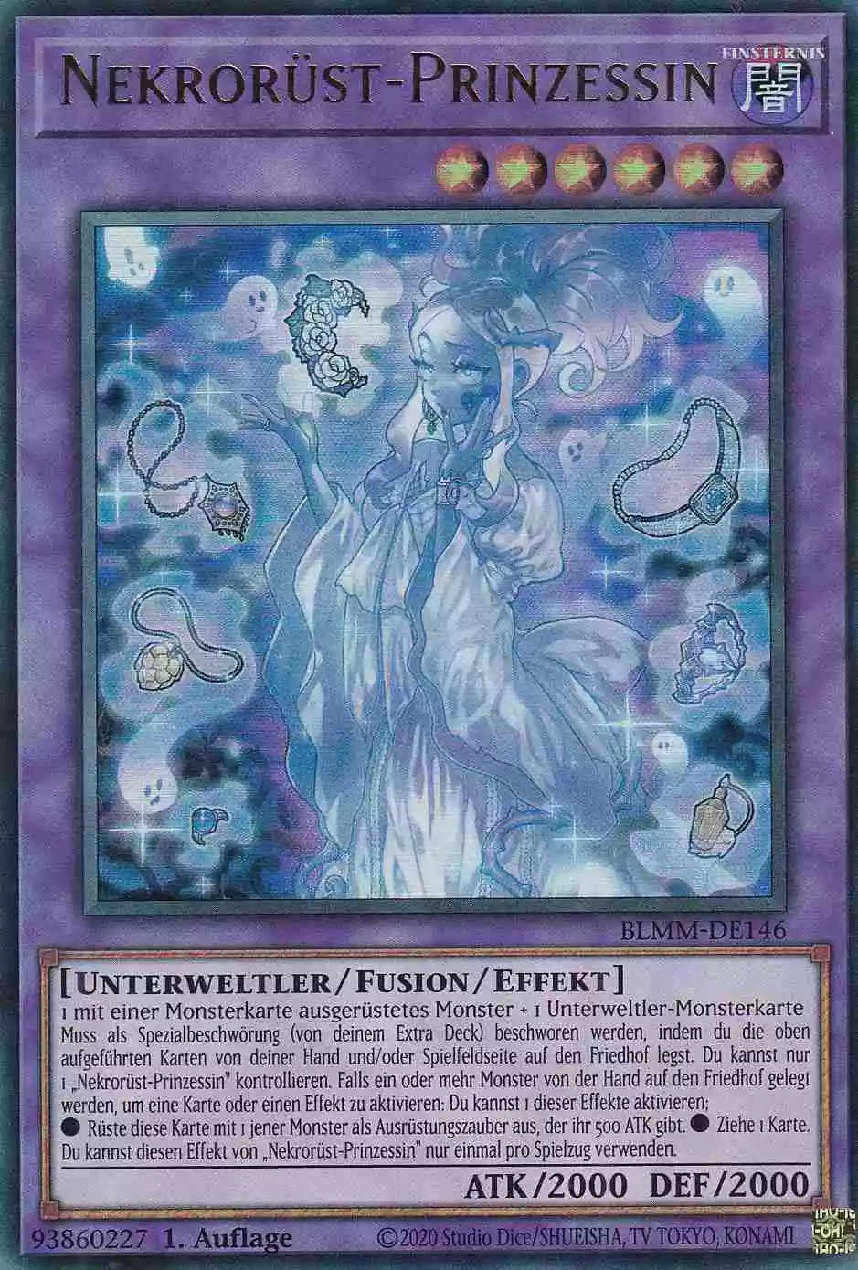 Nekrorüst-Prinzessin Ultra Rare BLMM-DE146 Yugioh Karte Nekrorüst-Prinzessin BLMM-DE146 ist in Ultra Rare Yu-Gi-Oh Karte aus Battles of Legend Monster Mayhem 1.Auflage