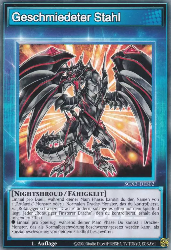 Geschmiedeter Stahl SGX3-DES02 ist in Common Yu-Gi-Oh Karte aus Speed Duel GX: Duelists of Shadows 1.Auflage
