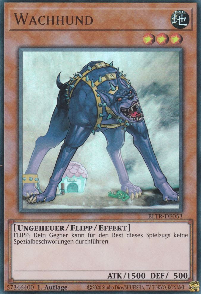 Wachhund BLTR-DE053 ist in Ultra Rare Yu-Gi-Oh Karte aus Battles of Legend Terminal Revenge 1.Auflage