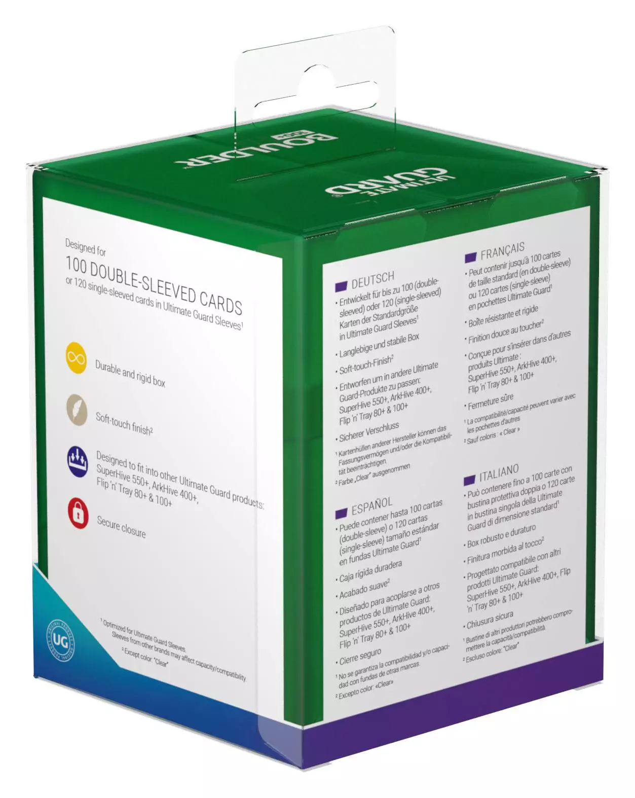 Ultimate Guard Boulder Deck Case 100+ Emerald