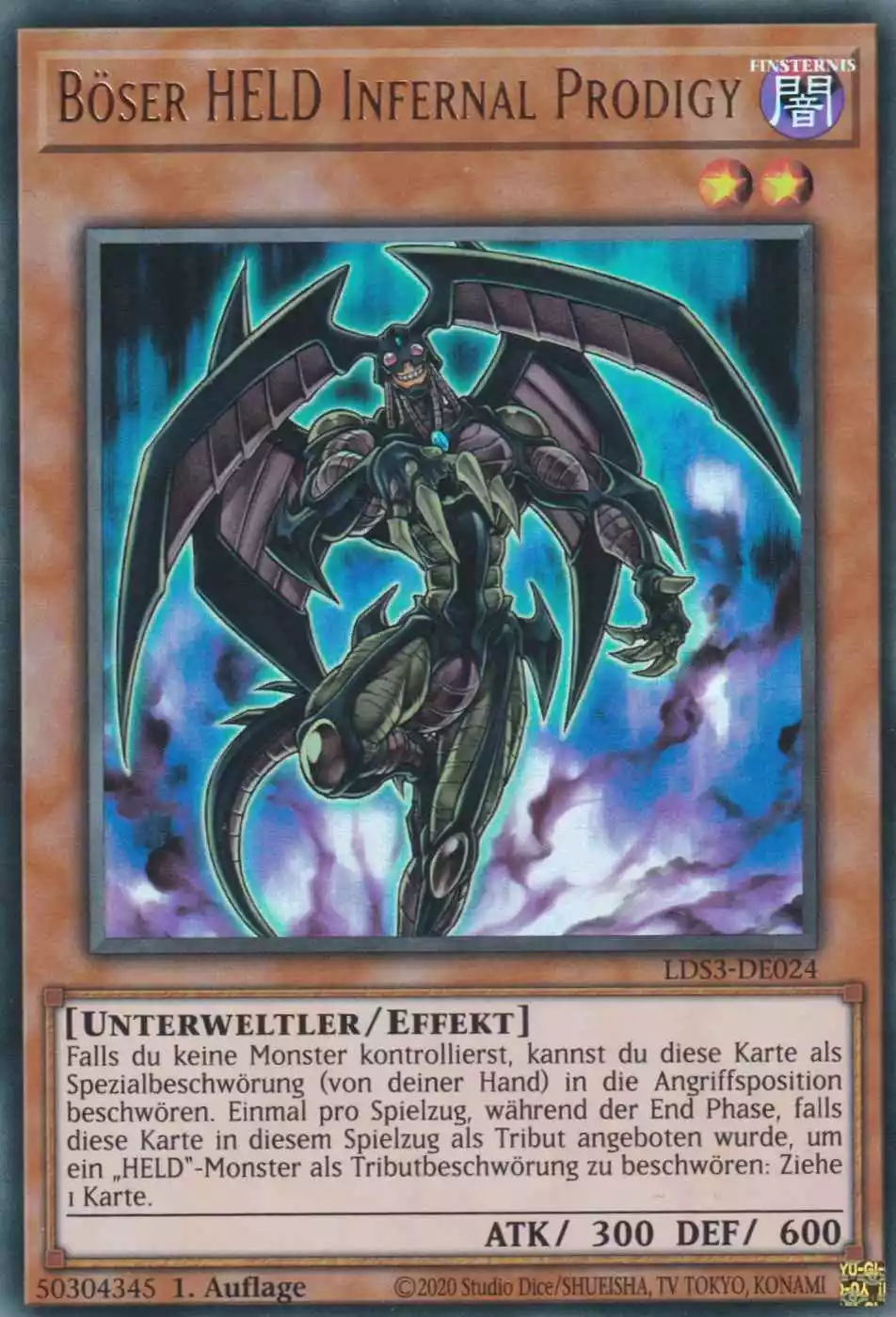 Böser HELD Infernal Prodigy LDS3-DE024 ist in Ultra Rare Yu-Gi-Oh Karte aus Legendary Duelists Season 3 1.Auflage