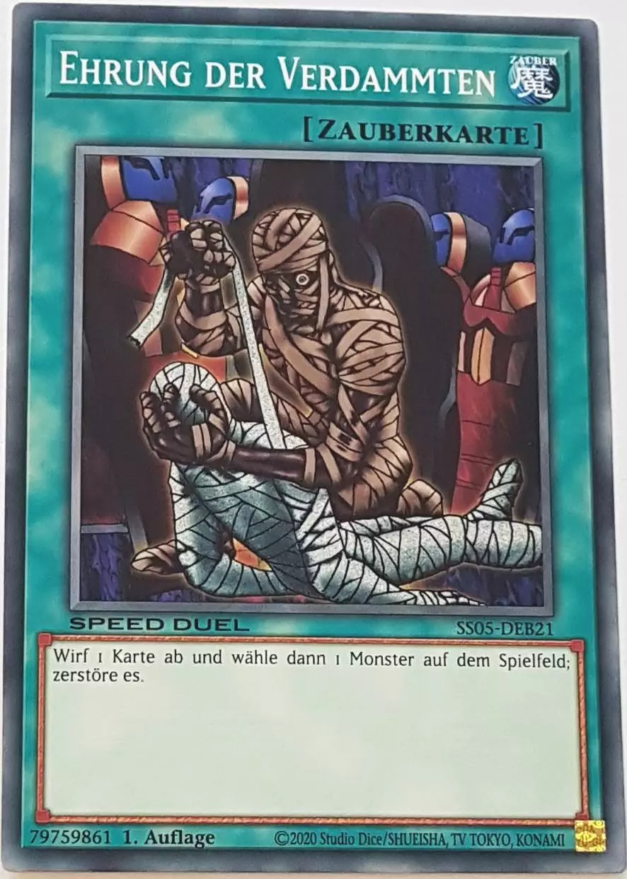 Ehrung der Verdammten SS05-DEB21 ist in Common Yu-Gi-Oh Karte aus Twisted Nightmares 1.Auflage