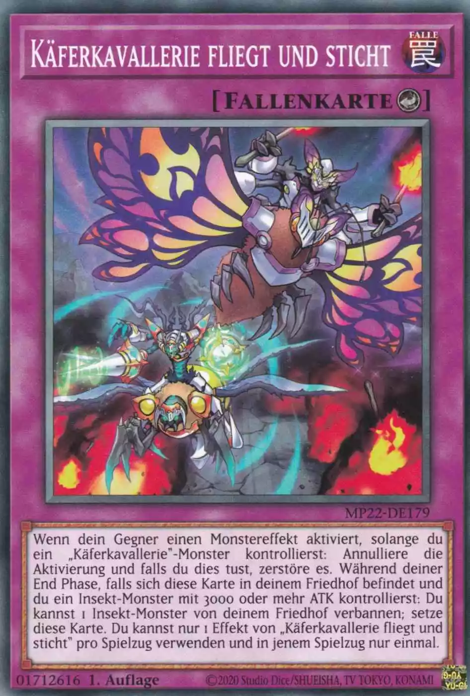 Käferkavallerie fliegt und sticht MP22-DE179 ist in Common Yu-Gi-Oh Karte aus Tin of the Pharaoh’s Gods 1.Auflage