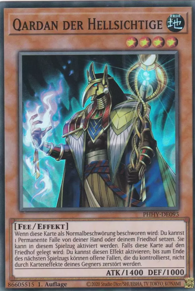 Qardan der Hellsichtige PHHY-DE095 ist in Super Rare Yu-Gi-Oh Karte aus Photon Hypernova 1.Auflage