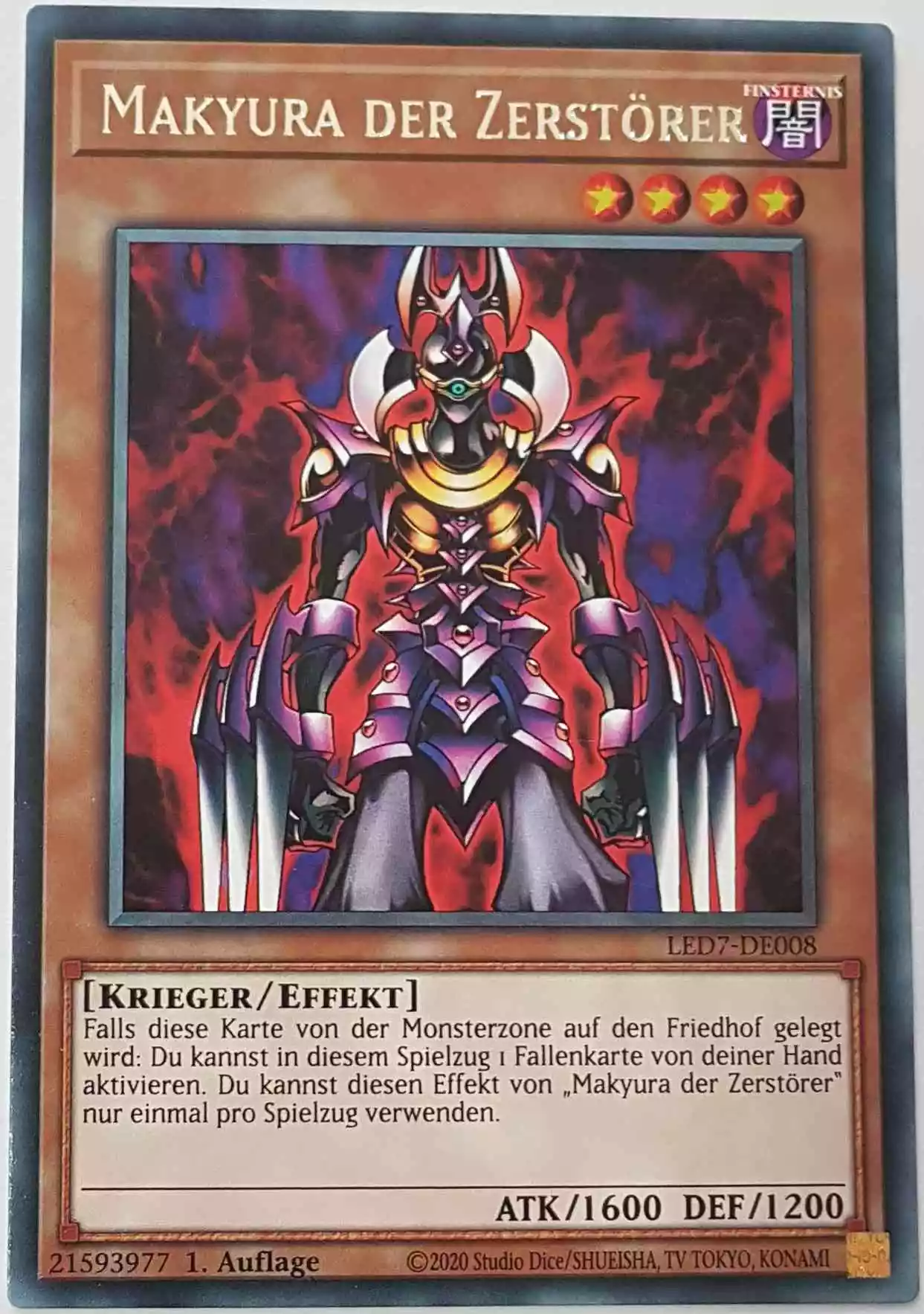 Makyura der Zerstörer LED7-DE008 ist in Rare Yu-Gi-Oh Karte aus Legendary Duelists Rage of Ra 1.Auflage