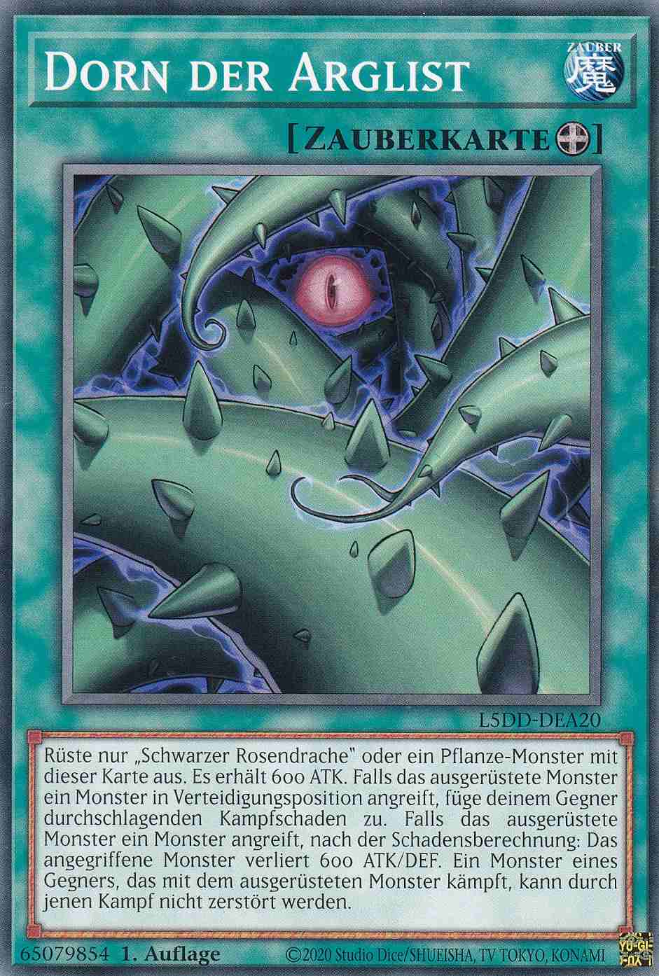 Dorn der Arglist Common L5DD-DEA20 Yugioh Karte Dorn der Arglist L5DD-DEA20 ist in Common Yu-Gi-Oh Karte aus Legendary 5D’s Decks 1.Auflage
