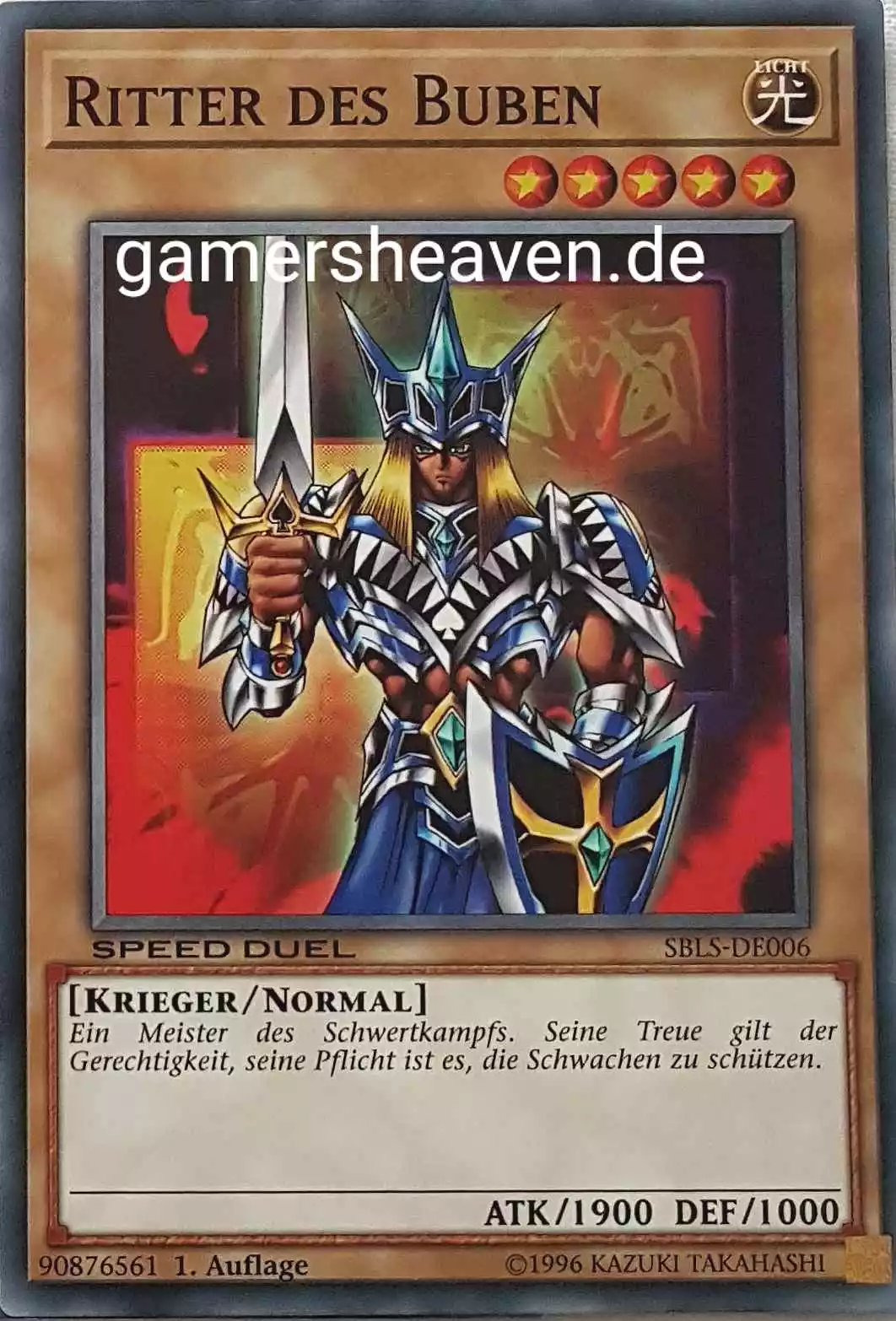 Ritter des Buben SBLS-DE006 ist in Common Yu-Gi-Oh Karte aus Speed Duel Arena of Lost Souls 1. Auflage