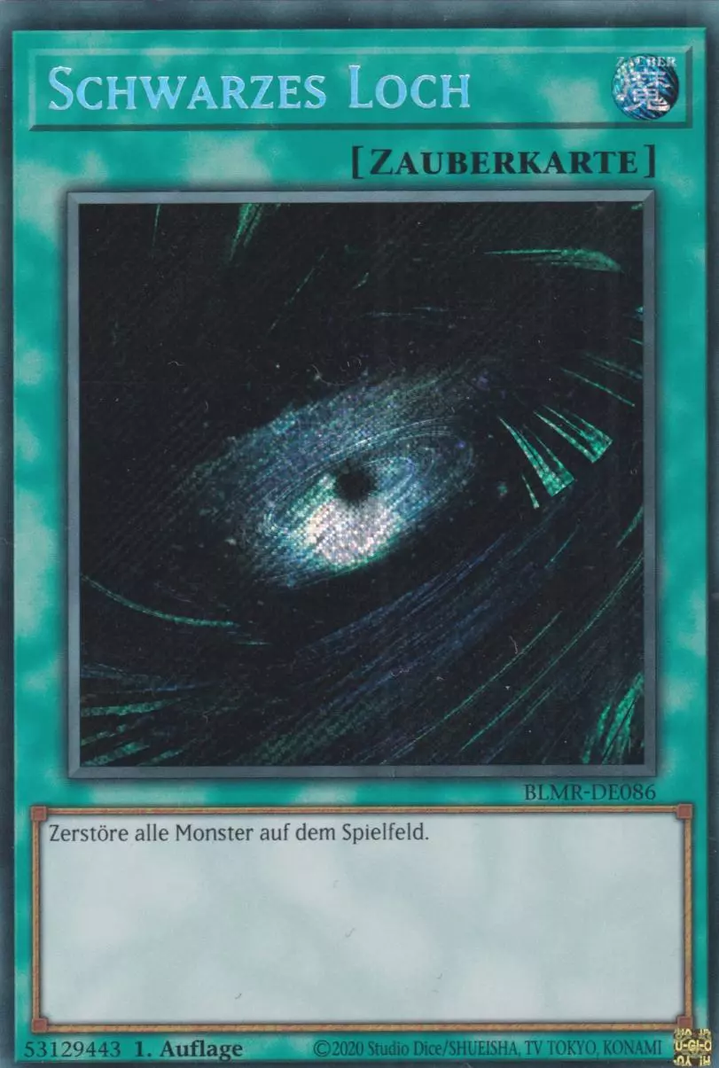 Schwarzes Loch BLMR-DE086 ist in Secret Rare Yu-Gi-Oh Karte aus Battles of Legend Monstrous Revenge 1.Auflage