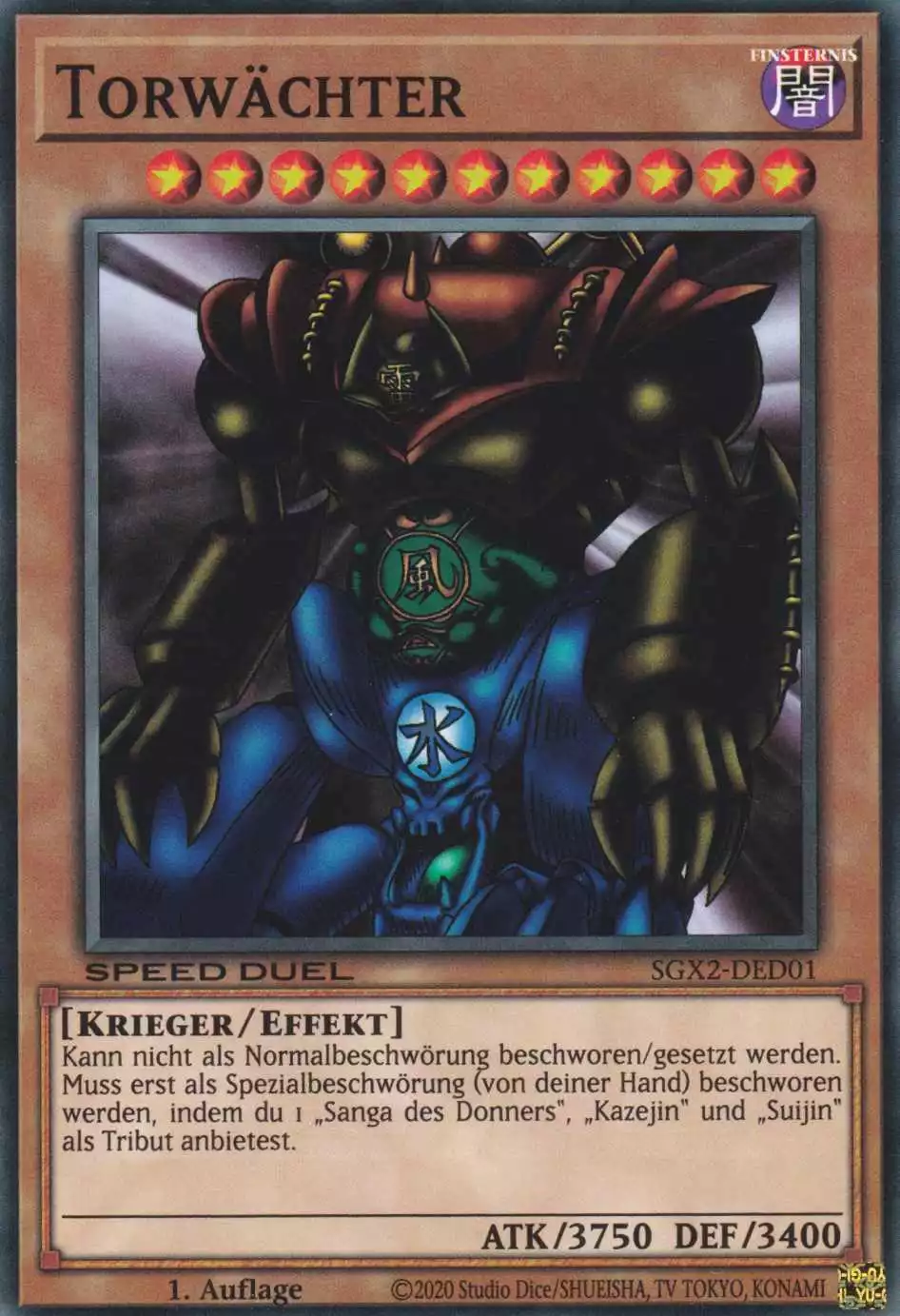 Torwächter SGX2-DED01 ist in Common Yu-Gi-Oh Karte aus Speed Duel GX: Midterm Paradox 1.Auflage