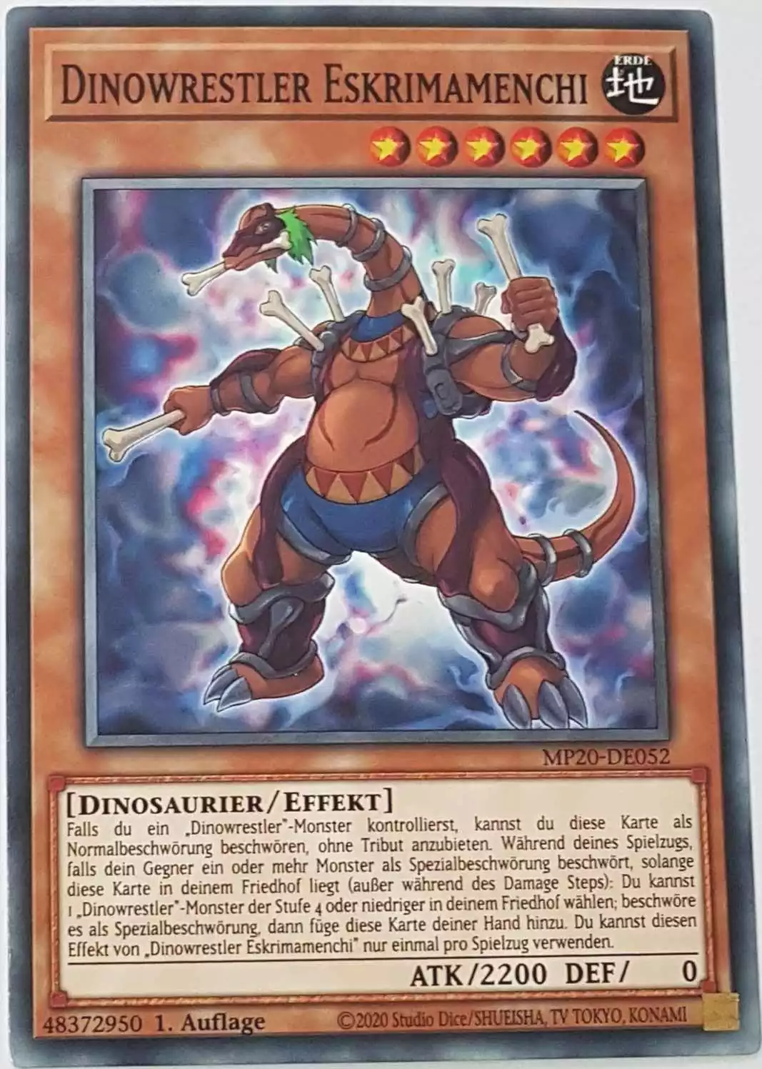Dinowrestler Eskrimamenchi MP20-DE052 ist in Common Yu-Gi-Oh Karte aus 2020 Tin of Lost Memories 1.Auflage