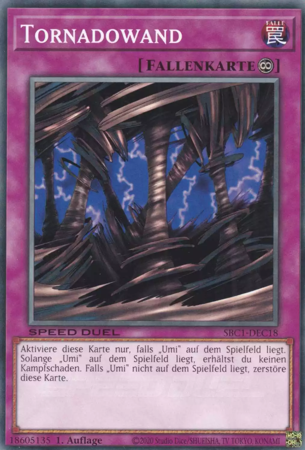 Tornadowand SBC1-DEC18 ist in Common Yu-Gi-Oh Karte aus Streets of Battle City 1.Auflage