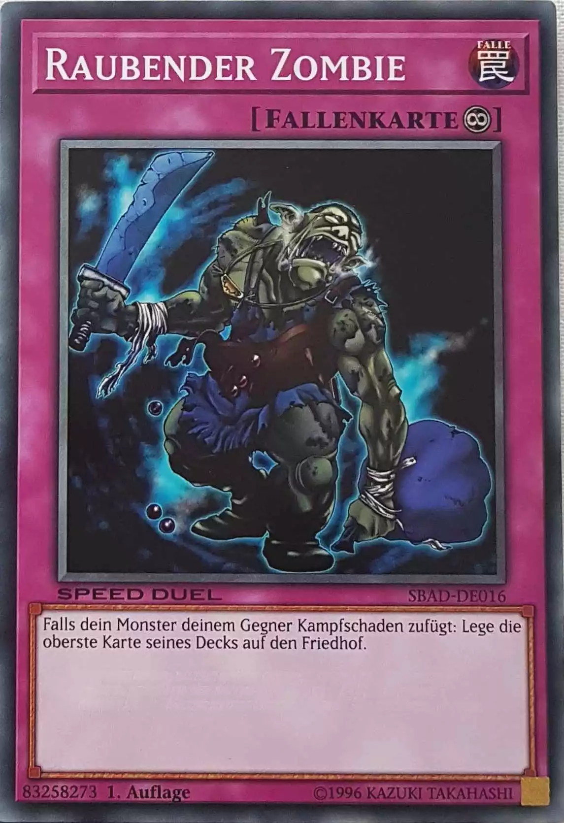 Raubender Zombie SBAD-DE016 ist in Common Yu-Gi-Oh Karte aus Speed Duel Attack from the Deep 1. Auflage