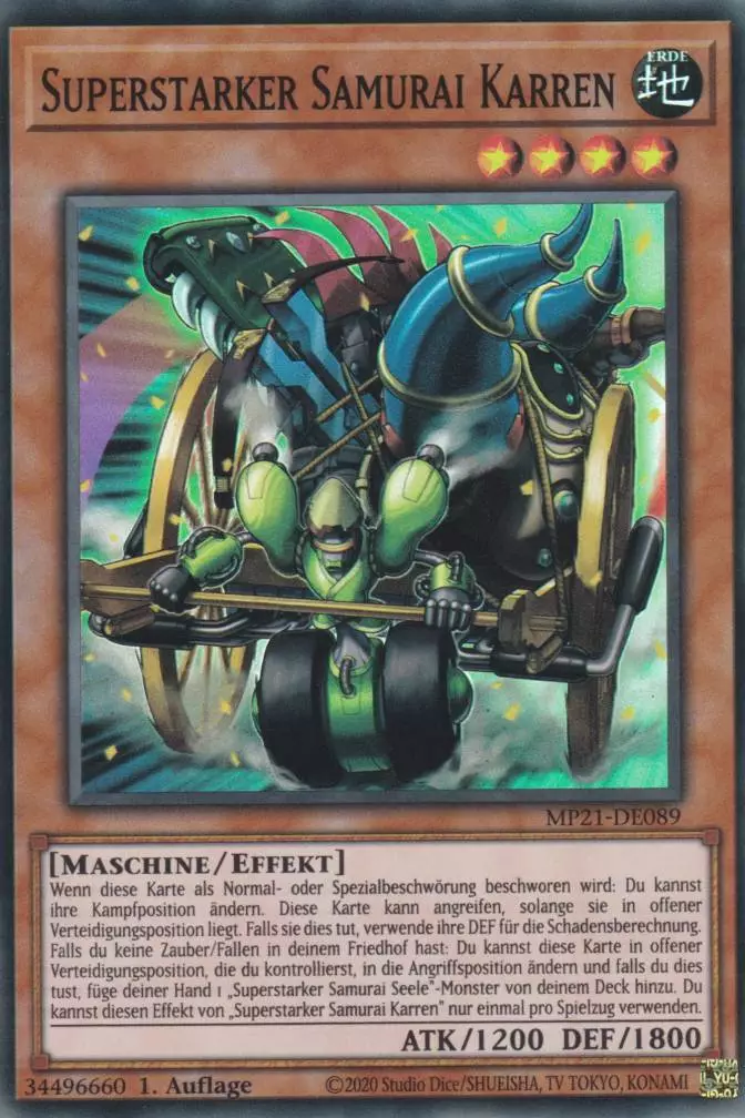 mp21-de089-superstarker-samurai-karren-super-rare-tin-of-ancient-battles Superstarker Samurai Karren MP21-DE089 ist in Super Rare Yu-Gi-Oh Karte aus Tin of Ancient Battles 1.Auflage