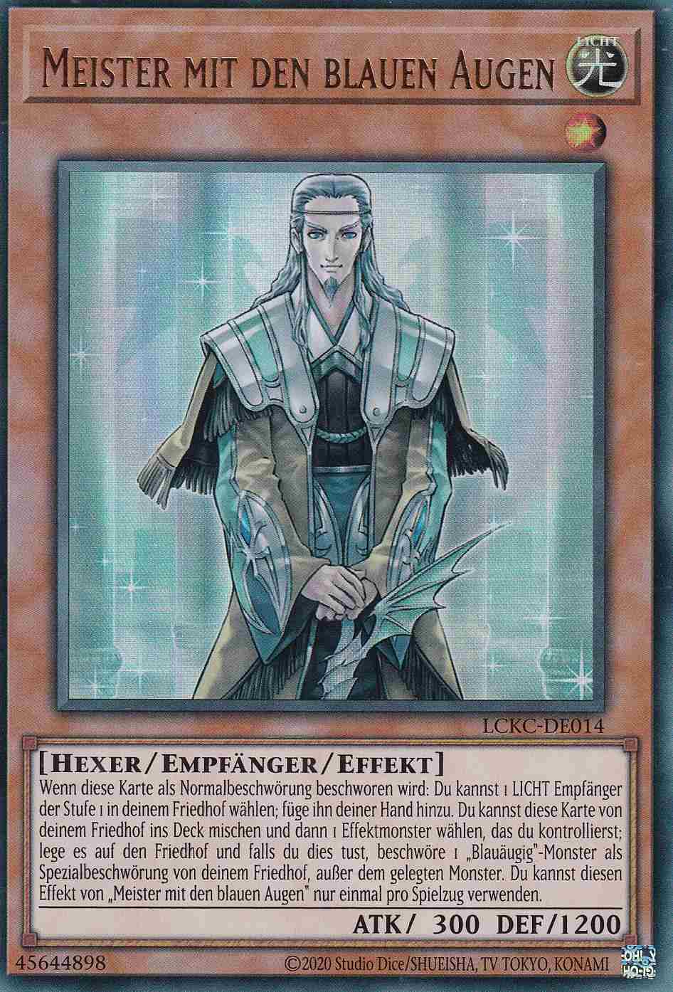 Meister mit den blauen Augen Ultra Rare LCKC-DE014 Yugioh Karte Meister mit den blauen Augen LCKC-DE014 ist in Ultra Rare Yu-Gi-Oh Karte aus Legendary Collection Kaiba unlimitiert